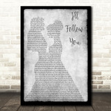 Shinedown I'll Follow You Lesbian Couple Two Ladies Dancing Grey Song Lyric Music Art Print