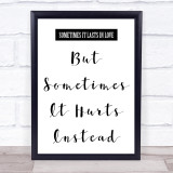 Adele Someone Like You Lasts In Love Song Lyric Quote Print