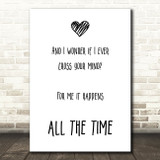 Lady Antebellum Need You Now Song Lyric Quote Print