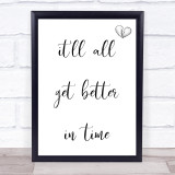 Leona Lewis Better In Time Song Lyric Quote Print