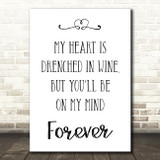 Norah Jones Don't Know Why Song Lyric Quote Print