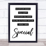 Radiohead Creep Song Lyric Quote Print