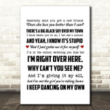 Robyn Dancing On My Own Song Lyric Quote Print