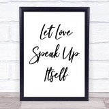 The Beautiful South Let Love Speak Up Itself Song Lyric Print
