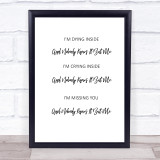Tony Rich Project Nobody Knows Song Lyric Quote Print