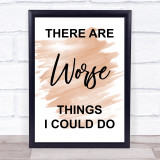 Watercolour Grease There Are Worse Things I Could Do Rizzo Lyric Quote Print