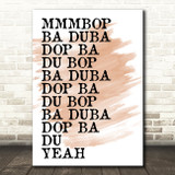 Watercolour Mmmbop Funny Song Lyric Quote Print