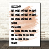 Watercolour Mmmbop Song Lyric Quote Print