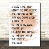 Watercolour Rappers Delight Black & White I Said Hip Hop Song Lyric Quote Print