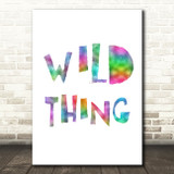 Rainbow Wild Thing Song Lyric Quote Print