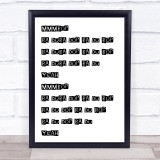 Mmmbop Song Lyric Quote Print