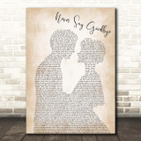 Bon Jovi Never Say Goodbye Man Lady Bride Groom Wedding Song Lyric Print