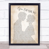 John Lennon Grow Old With Me Man Lady Bride Groom Wedding Song Lyric Print
