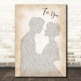 Liam Payne & Rita Ora For You Man Lady Bride Groom Wedding Song Lyric Print