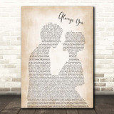 Louis Tomlinson Always You Man Lady Bride Groom Wedding Song Lyric Print