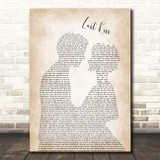 Pearl Jam Last Kiss Man Lady Bride Groom Wedding Song Lyric Print