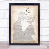 Snow Patrol Run Man Lady Bride Groom Wedding Song Lyric Print