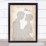 Depeche Mode Higher Love Man Lady Bride Groom Wedding Song Lyric Wall Art Print