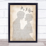 Luke Bryan Play It Again Man Lady Bride Groom Wedding Song Lyric Wall Art Print