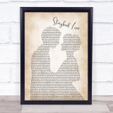 Mark Knopfler & Willy DeVille Storybook Love Man Lady Bride Groom Wedding Song Lyric Wall Art Print