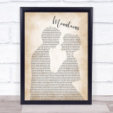 Biffy Clyro Mountains Man Lady Bride Groom Wedding Song Lyric Wall Art Print