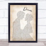 The Cranberries Dreams Man Lady Bride Groom Wedding Song Lyric Wall Art Print