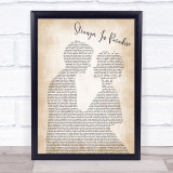 Tony Bennett Stranger In Paradise Man Lady Bride Groom Wedding Song Lyric Wall Art Print
