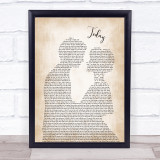 Brad Paisley Today Man Lady Bride Groom Wedding Song Lyric Wall Art Print