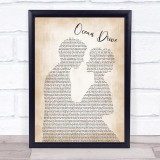 Lighthouse Family Ocean Drive Man Lady Bride Groom Wedding Song Lyric Print