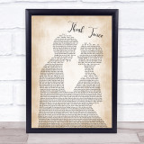 Celine Dione Think Twice Man Lady Bride Groom Wedding Song Lyric Quote Print