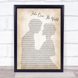 The Courteeners Take Over The World Man Lady Bride Groom Song Lyric Quote Print