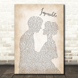 James Arthur Impossible Man Lady Bride Groom Wedding Song Lyric Quote Print
