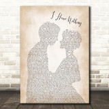 Whitney Houston I Have Nothing Man Lady Bride Groom Wedding Song Lyric Quote Print
