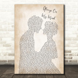 Elvis Presley Always On My Mind Song Lyric Man Lady Bride Groom Wedding Print