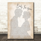 Arctic Monkeys Baby I'm Yours Man Lady Bride Groom Wedding Song Lyric Print