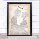 Cee Lo Green I Want You Man Lady Bride Groom Wedding Song Lyric Quote Print