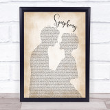 Clean Bandit Symphony Man Lady Bride Groom Wedding Song Lyric Quote Print
