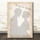 Eric Church Love Your Love The Most Man Lady Bride Groom Song Lyric Print