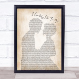 Firehouse I Live My Life For You Man Lady Bride Groom Wedding Song Lyric Print