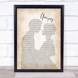 George Michael Amazing Man Lady Bride Groom Wedding Song Lyric Quote Print