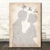 Michelle McManus All This Time Man Lady Bride Groom Wedding Song Lyric Print