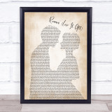 Naughty Boy Runnin' (Lose It All) Man Lady Bride Groom Wedding Song Lyric Print