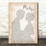Neil Diamond Play Me Man Lady Bride Groom Wedding Song Lyric Quote Print