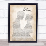Nelly & Kelly Rowland Dilemma Man Lady Bride Groom Wedding Song Lyric Print