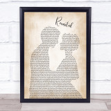 Peaches & Herb Reunited Man Lady Bride Groom Wedding Song Lyric Quote Print