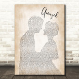 Lonestar Amazed Song Lyric Man Lady Bride Groom Wedding Print
