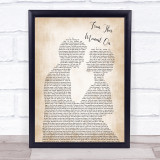 Shania Twain From This Moment On Song Lyric Man Lady Bride Groom Wedding Print