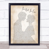 10cc I'm Not In Love Man Lady Bride Groom Wedding Song Lyric Print