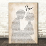 Aretha Franklin Angel Man Lady Bride Groom Wedding Song Lyric Print