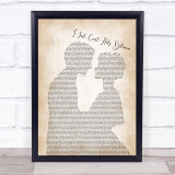 Elvis Presley I Just Can't Help Believin Man Lady Bride Groom Wedding Song Lyric Print